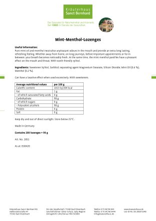 Mint-Menthol-Lozenges 200 item