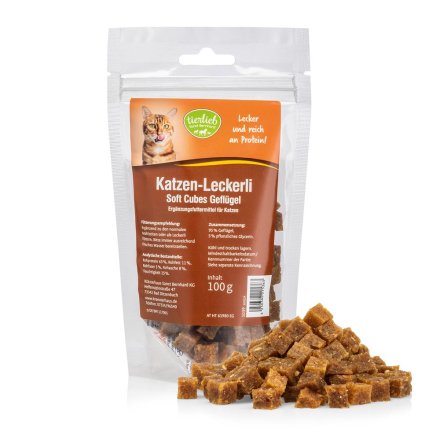 tierlieb  Cat Treats Soft Cubes Poultry