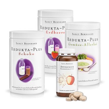 Redukta-PLUS 3-Piece Treatment Pack &lt;br&gt;Chocolate, Strawberry, Mixed Vegetables + 1x Apple-fibre Chewable Tablets 3 item