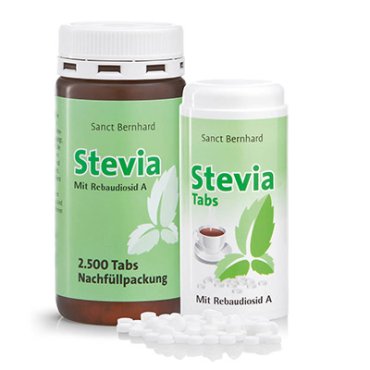Stevia Refill Pack with 2.500 Tablets + Dispenser with 600 Stevia Tablets 213 g
