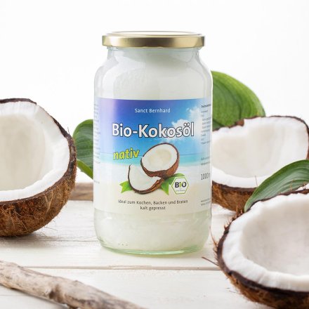 Organic Coconut Oil 1000 ml cold pressed