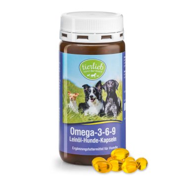 tierlieb Omega-3-6-9 Linseed Oil Dog Capsules 180 capsules