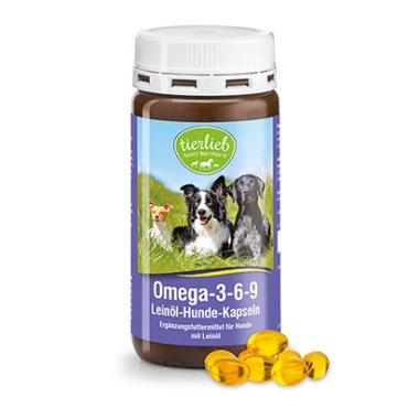 tierlieb Omega-3-6-9 Linseed Oil Dog Capsules 180 capsules